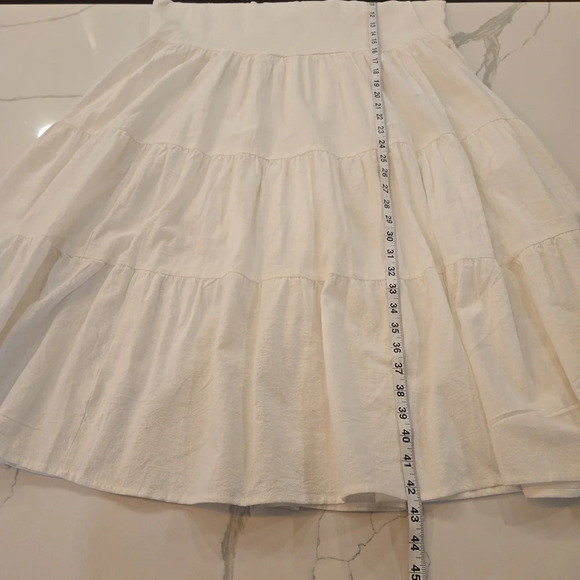 Label Of Love Womens Sleeveless Ruffled V-Neck Boho Midi Dress White Size Large - Picture 8 of 12